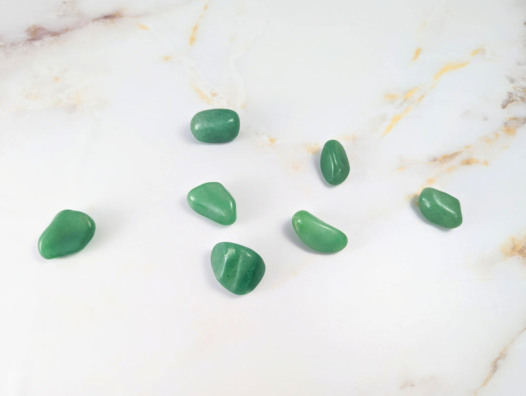 Rolled stone in green Aventurine