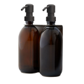 Nickel Double Wall Mounted Soap Dispenser