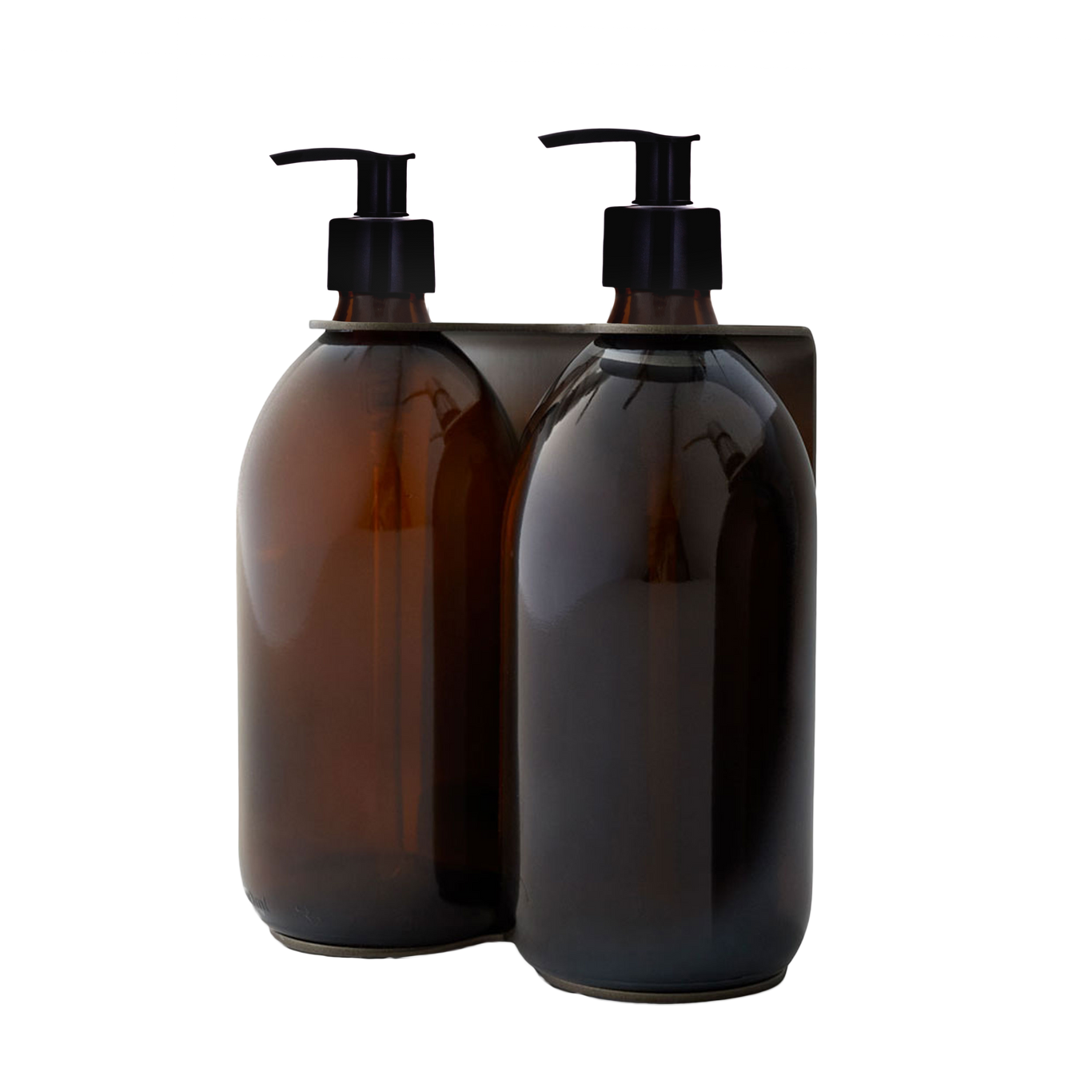 Nickel Double Wall Mounted Soap Dispenser