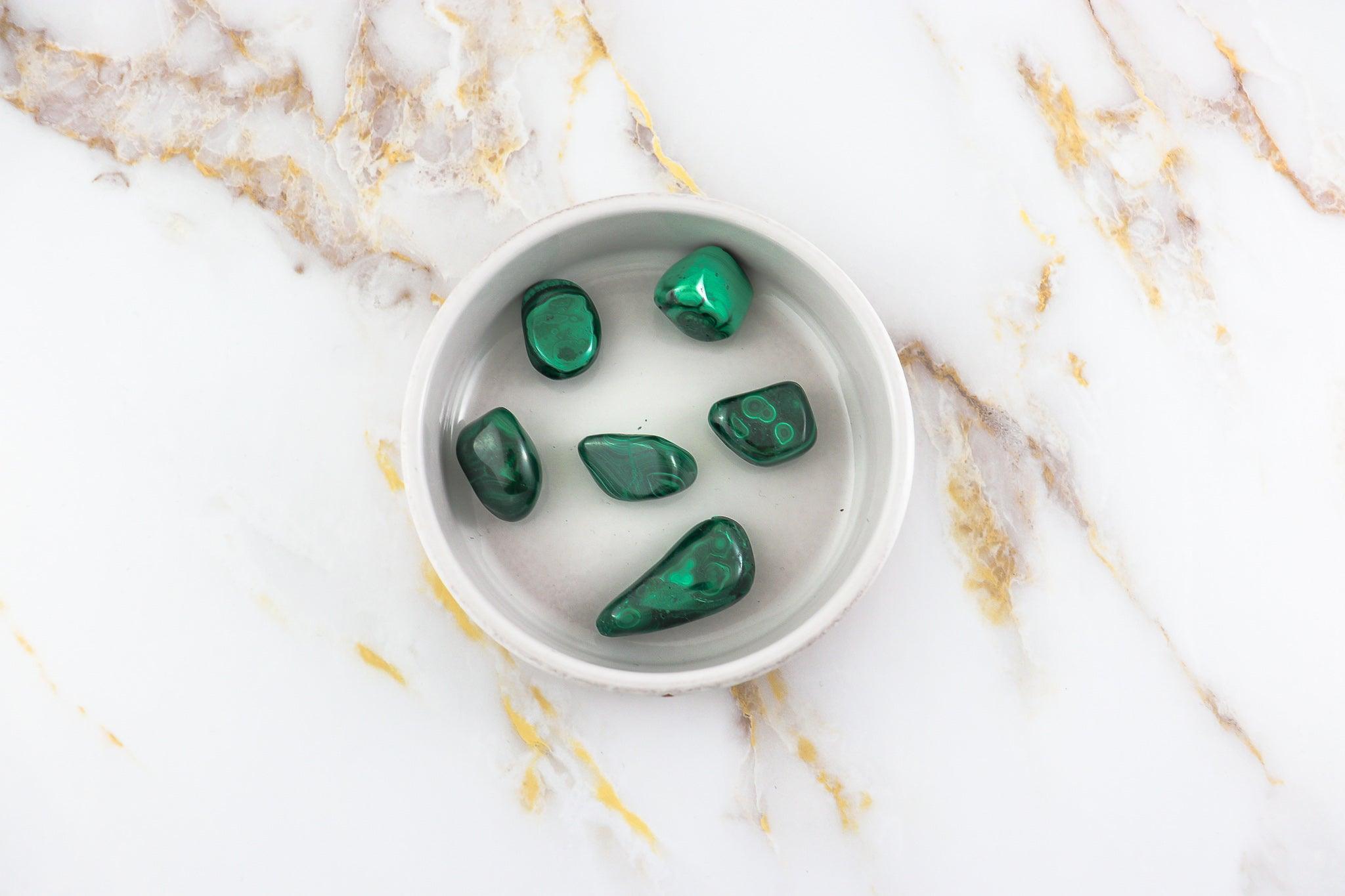 Malachite rolled stone